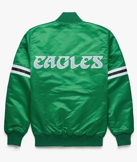 Gava Men's Philadelphia Varsity Style Letterman Bomber Jacket - Eagles Windbreaker Windproof Polyester Jacket For Men.